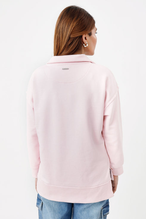 The Ballerina Pink Extreme Oversized Mock Neck